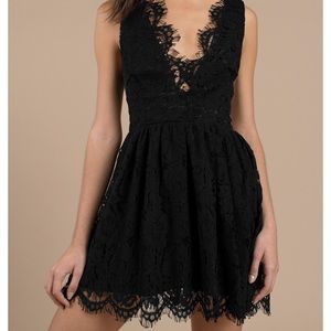 Black lace skater dress (never worn)